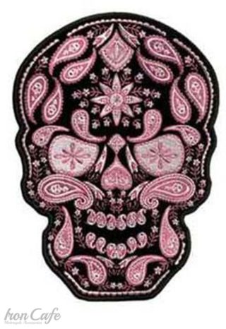 Toppa paisley skull rhstn-10cm