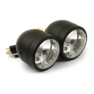 Faro anteriore doppio Nero h4