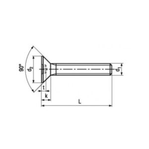 Viti a testa svasata piana con cava esagonale 5/16-18 X 1-3/4'' - immagine 3
